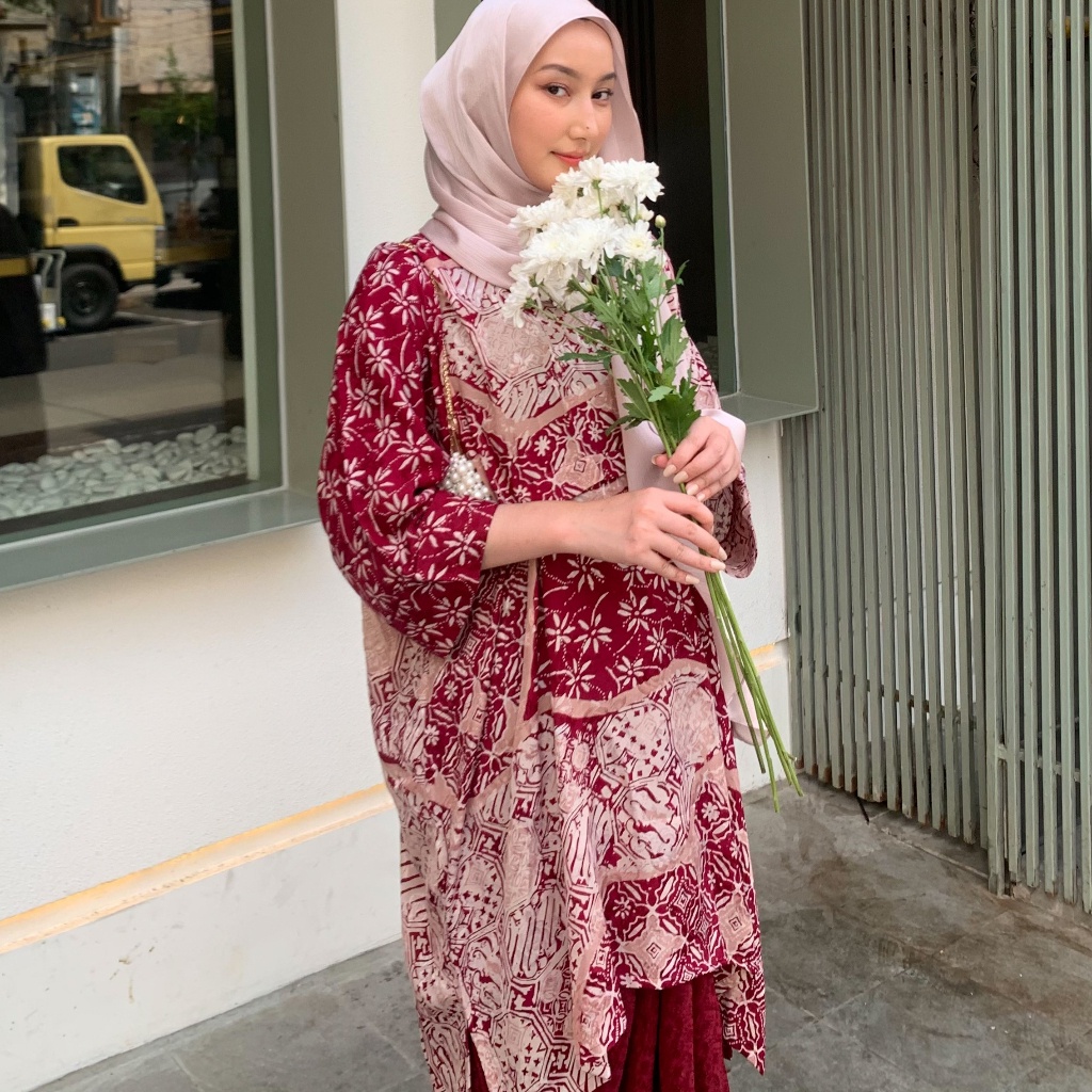 lok ADZKIYA Kaftan Atasan Batik Modern (HANYA ATASAN)