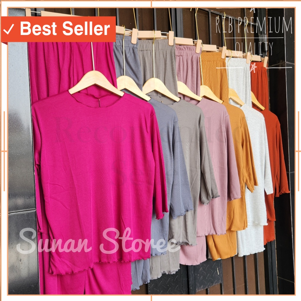 Setelan Pakaian Wanita Murah Branded PRemium - Setelan wanita | Setelan Knit Premium | Loren One set