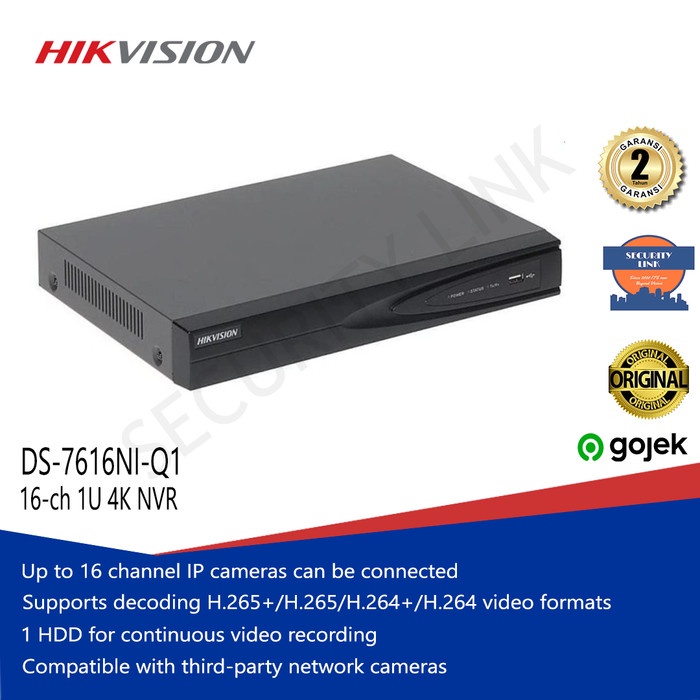 NVR Hikvision 16 Channel DS-7616NI-Q1