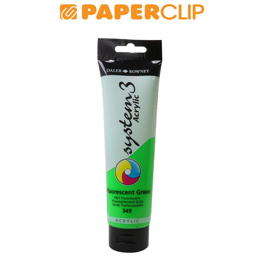 

ACRYLIC COLOR DALER ROWNEY SYSTEM3 150ML 129150349 FLUORESCENT GREEN