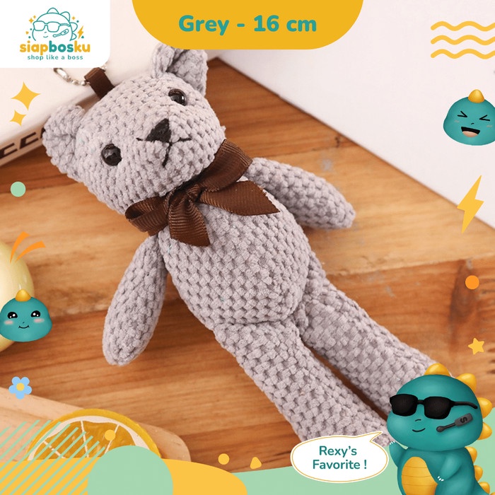 

PROMO [[ BEST SELLER ]] BONEKA RAJUT BEAR UNTUK NEW BORN BABY HAMPERS DAN BABY PHOTOSHOOT - Grey-16