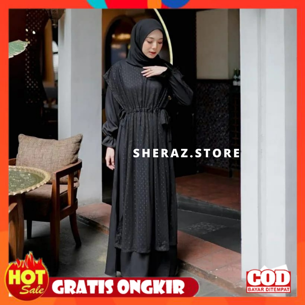 KAIN ADEM HALUS TEBAL / Gamis Pesta Kondangan Hitam Jumbo LD 92 98 104 110 120 130 140 Gamis Set Til