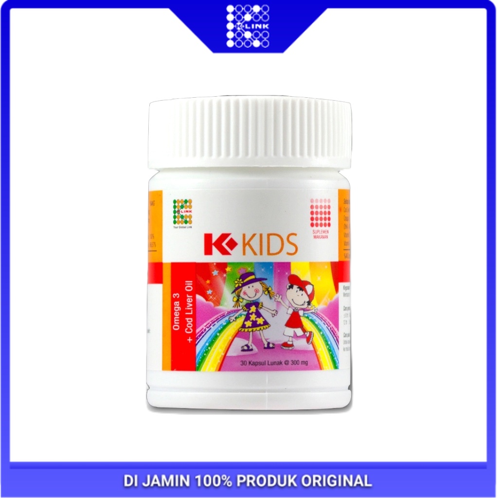 Klink K Link 𝗸_𝗹𝗶𝗻𝗸𝗶𝗻𝗱𝗼𝗻𝗲𝘀𝗶𝗮 Omega 3 Anak Kids Fish Oil DHA Omega3 Minyak Ikan