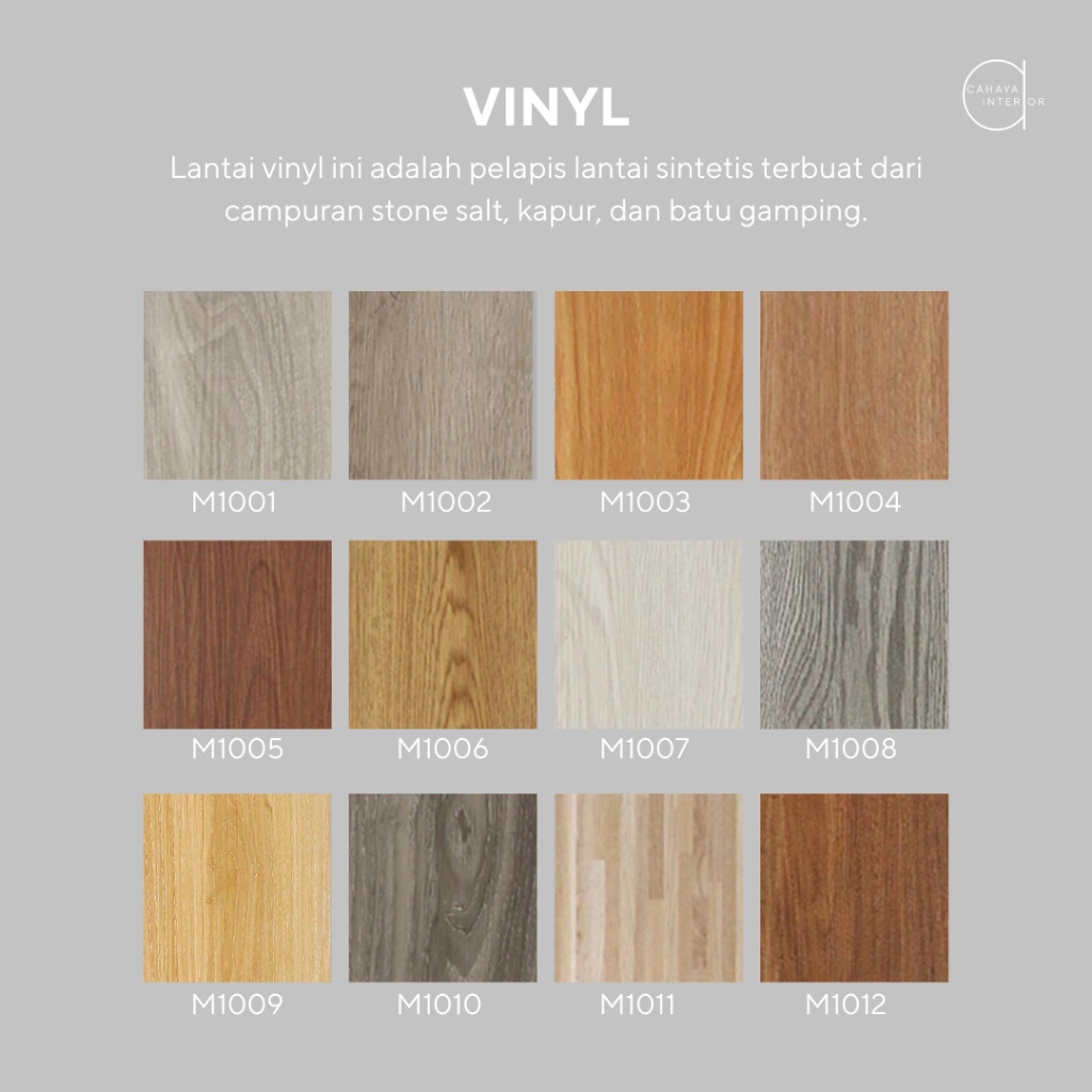 LANTAI VINYL (KODE-M) SPC FLOORING TEBAL 3 MM MOTIF KAYU BERKUALITAS