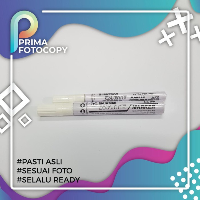 

Snowman Spidol Putih / WP-12 / Spidol Ban Karung Plastik Mading Tanda Tangan Multifungsi