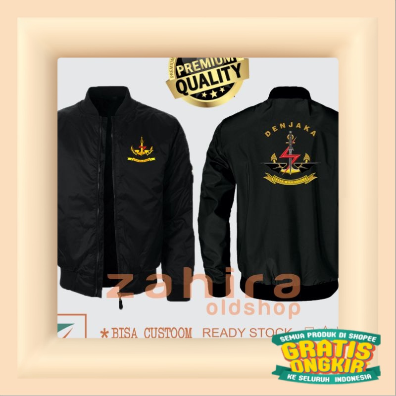 bomber denjaka jaket denjaka jaket bomber denjaka/ Black tosca 2 3 warna