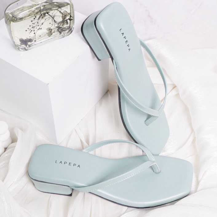 LAPEPA YUK - SOFY Sandal Wanita Jepit High Heels Tinggi Sedang 4cm Size 36 - 40 Sendal Japit Hak Tah