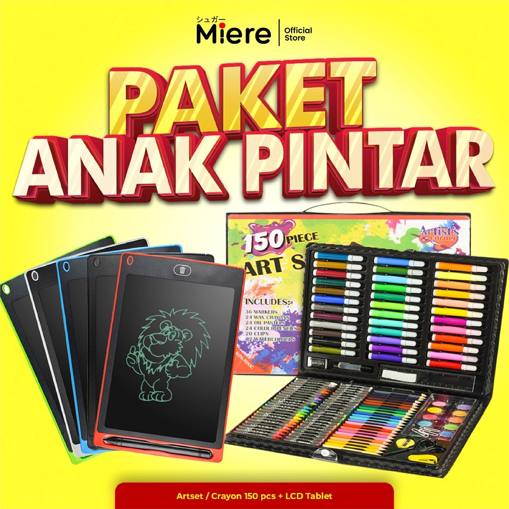 

SMJ - Paket Anak Pintar Tablet Menggambar Crayon Gambar Anak Art Set 150 Piece