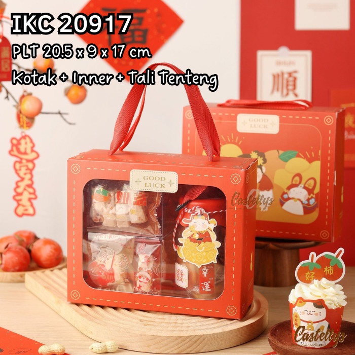 

IKC 20917 Kotak Box Kue Imlek Cookies Permen Snack Hampers CNY Sincia