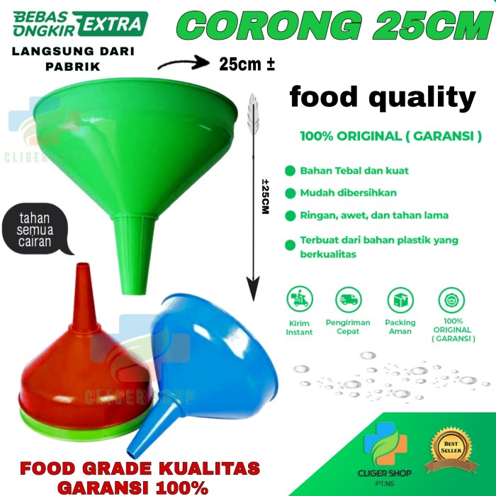 CORONG PLASTIK 25CM CORONG AIR, PARFUM, MINYAK DLL