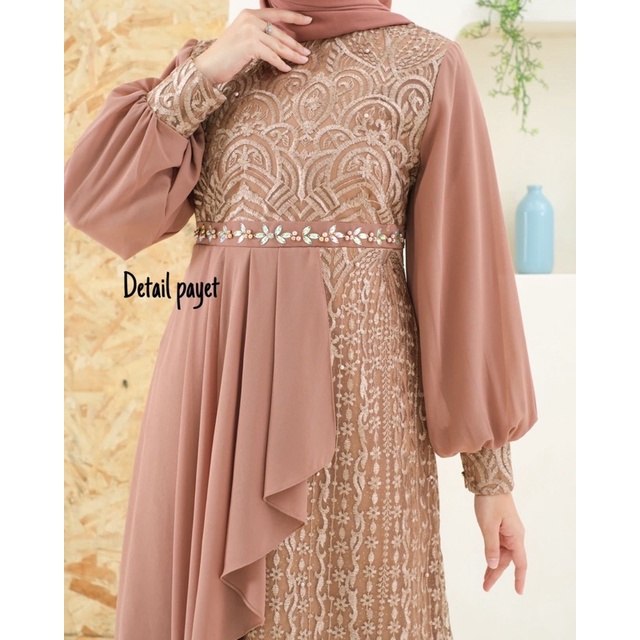 SK / SatriaStore08 / Gamis Keisya Revronka Original / Dress Kondangan Mewah / Baju Gamis Wanita Prem