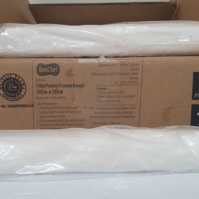 

[Big Sale] Bonchef Fillo Pastry Frozen Dough 25x25cm 300Gr