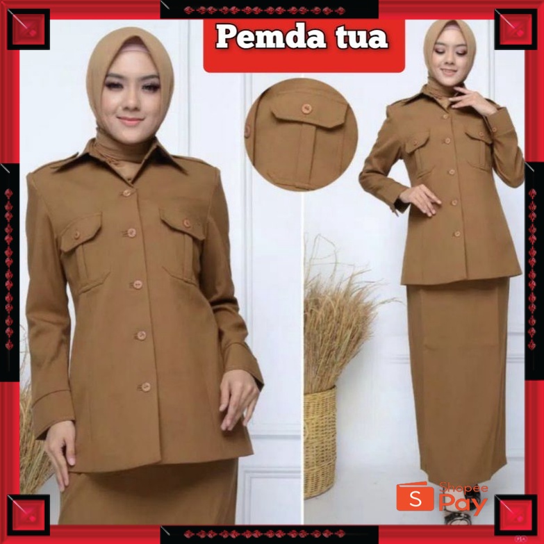 12.12 SERAGAM SALE / Ready Seragam PNS/Seragam PDH Wanita Pangkat/baju dinas PEMDA Wanita//Blezer Fo