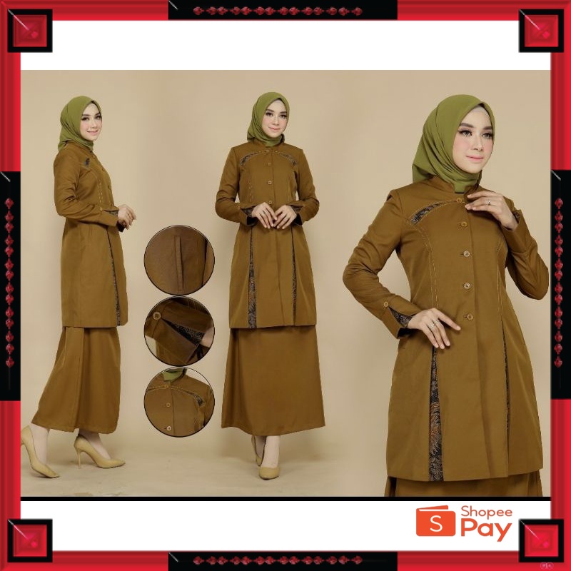 12.12 SERAGAM SALE / SERAGAM DINAS / BAJU DINAS PEMDA KOM BATIK SET ROK A SERAGAM DINAS TUNIK PEMDA 