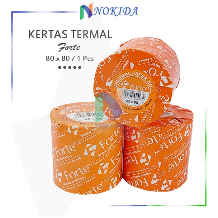 

Nokida Kertas Thermal Struk (Forte 80 x 80) / Kertas Termal Gulung Kasir / Setruk Thermal Paper / Kertas Struk Kasir