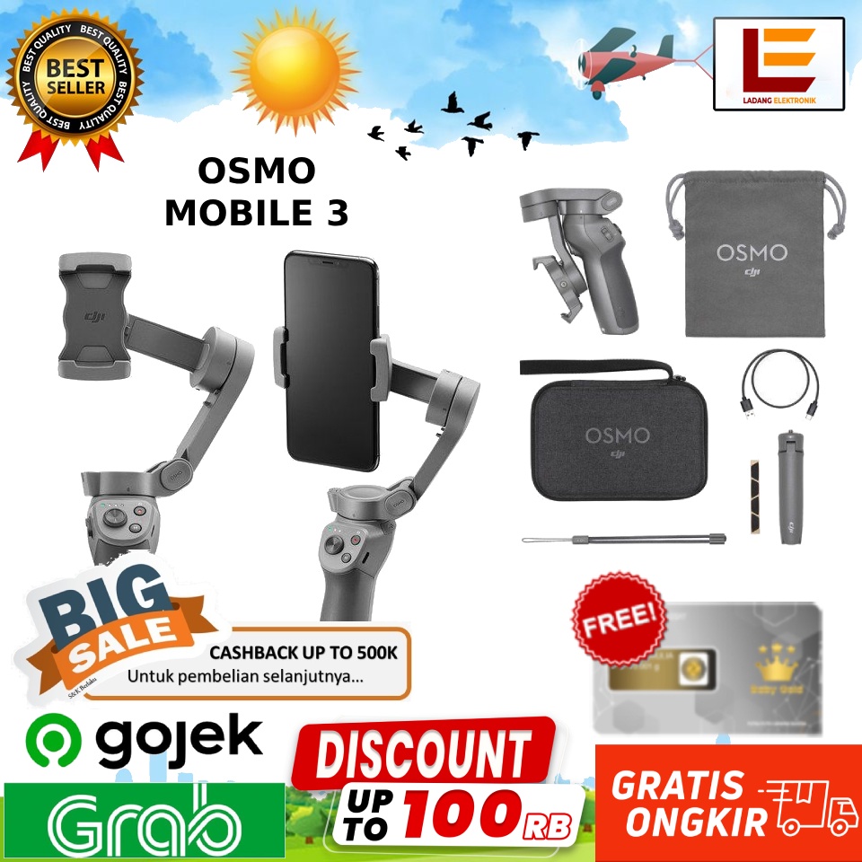 DJI Osmo Mobile 3 Combo Kit Smartphone Gimbal Stabilizer