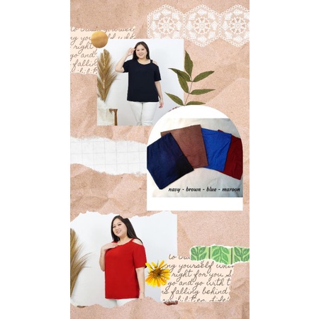 XXXL BAJU ATASAN KAOS BLOUSE PAKAIAN FASHION WANITA SUPER JUMBO BIGSIZE OVERSIZE LENGAN PENDEK POLOS