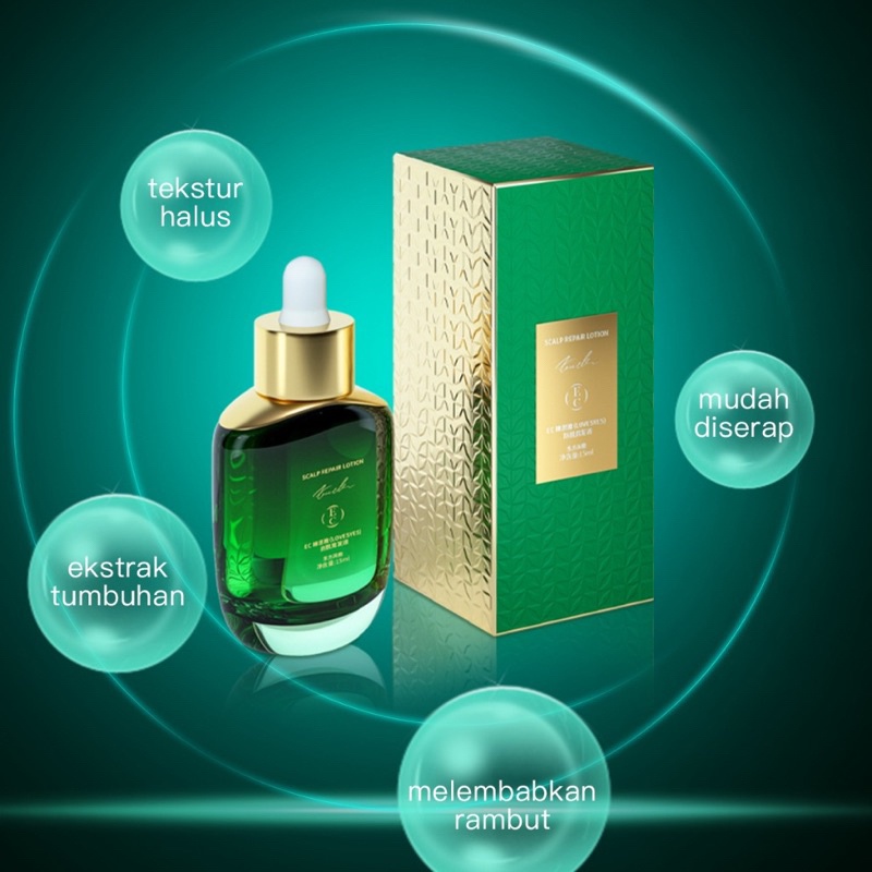 EC Anti-hair Loss Essence Hair Growth Serum 15ml Serum Penumbuh Rambut Alami Ampuh
