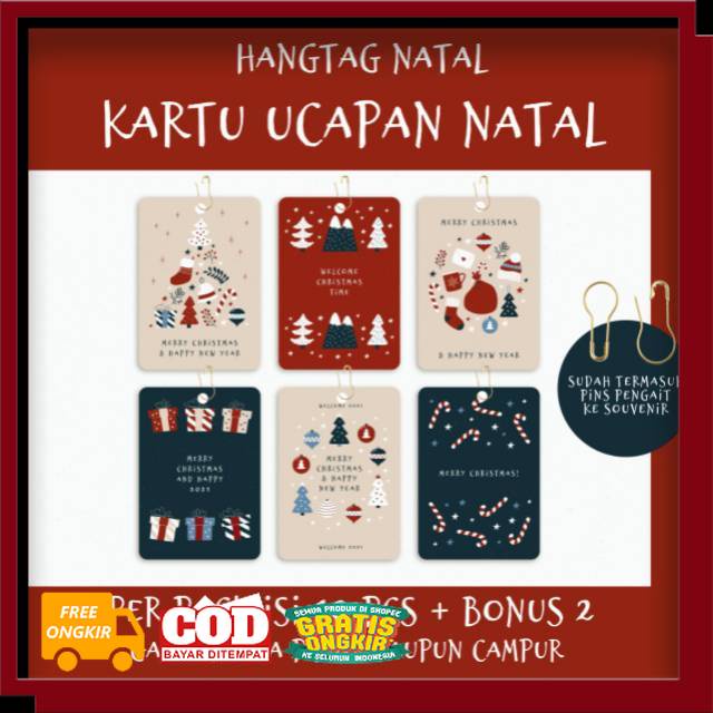 

Thanks card natal / hangtag natal / thanks card custom natal// Kostum Natal / Tahun Baru / HARBOLNAS / PROMO 12.12