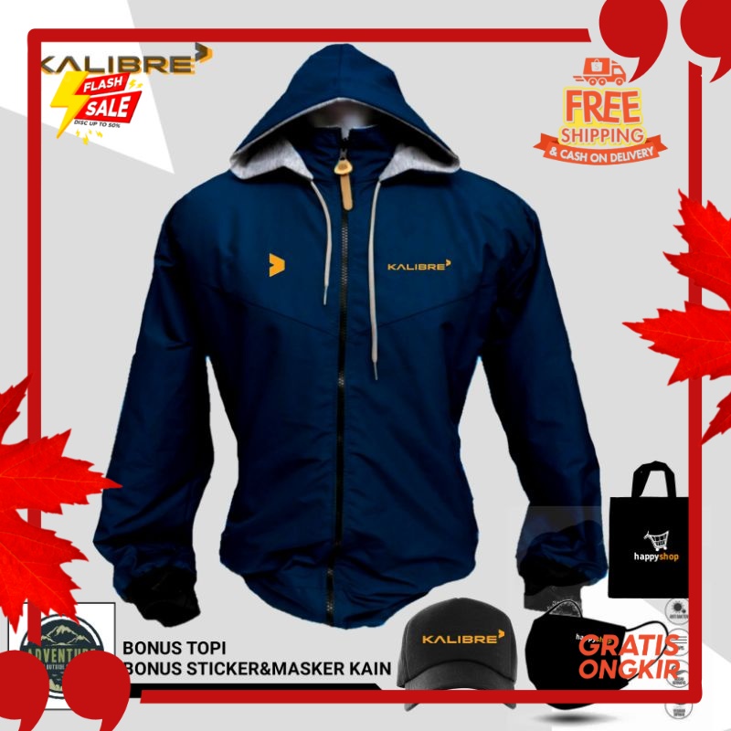 OUTFIT JKT48 TERBARU NEW ERA //KALIBRE, Jaket parasut waterproof DAPAT TAS TOPI MASKER FREE STICKER