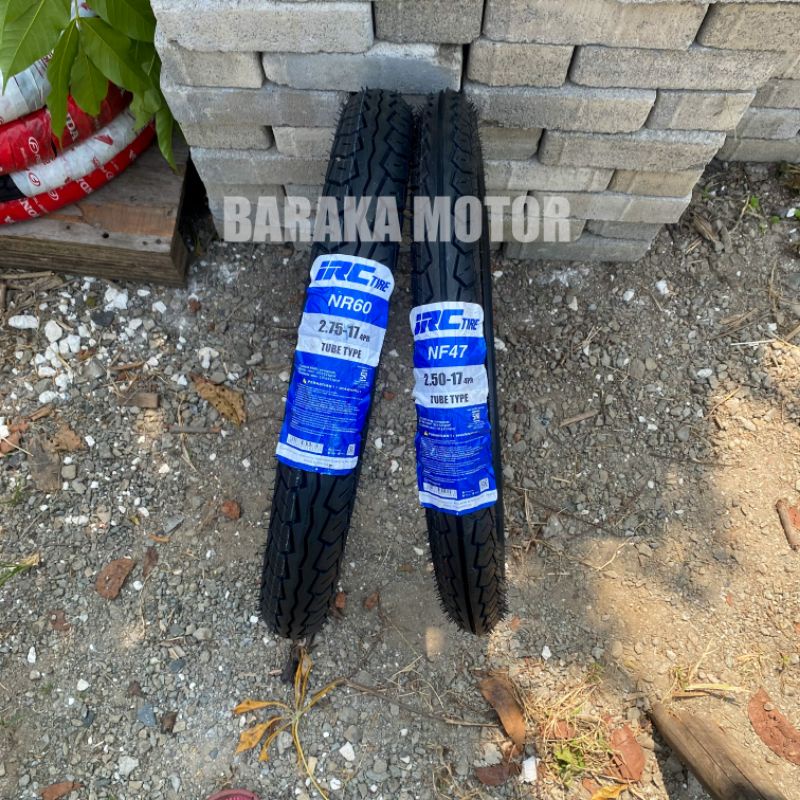 Ban Tubetype Depan 250-17 dan Belakang 275-17 Supra (IRC)