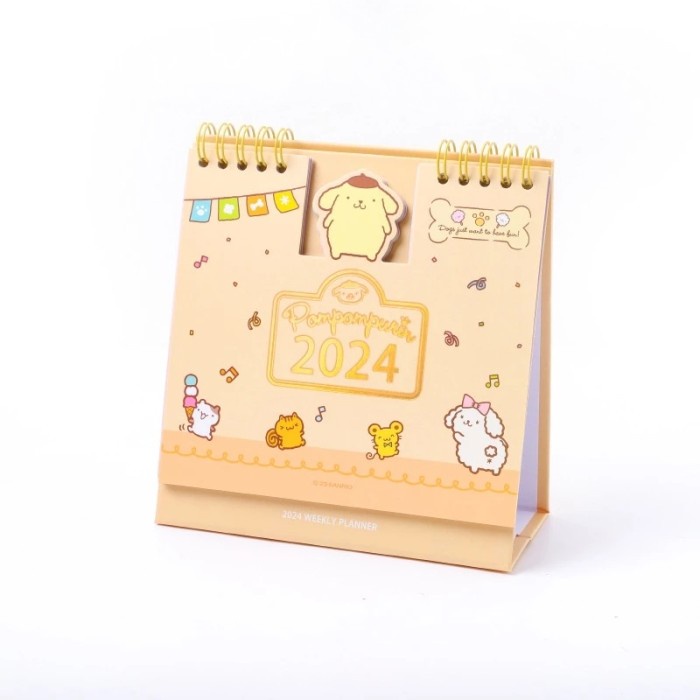 

ic| Kalender meja 2024 karakter lucu planner - pompurin 2024
