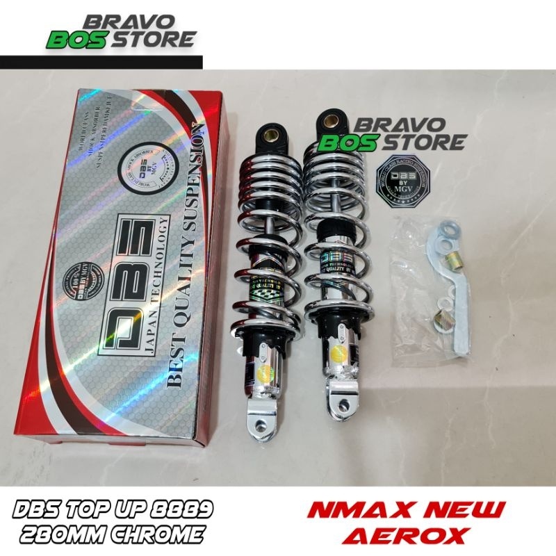 SHOCK DBS TOP UP 280MM CHROME SHOCKBREAKER AEROX 155 NMAX NEW NOUVO 280 MM SHOCK DBS 8889