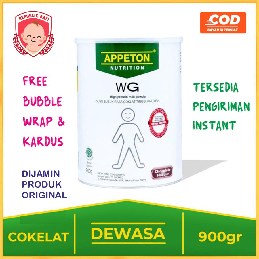 

Appeton Weight Gain Adult Dewasa Cokelat Coklat 900gr MURAH GRATIS DUS BUBBLE WRAP