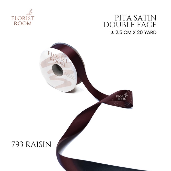 

Pita Satin Double Face ±2.5cm x 20yard Red Series - 277 Burgundy