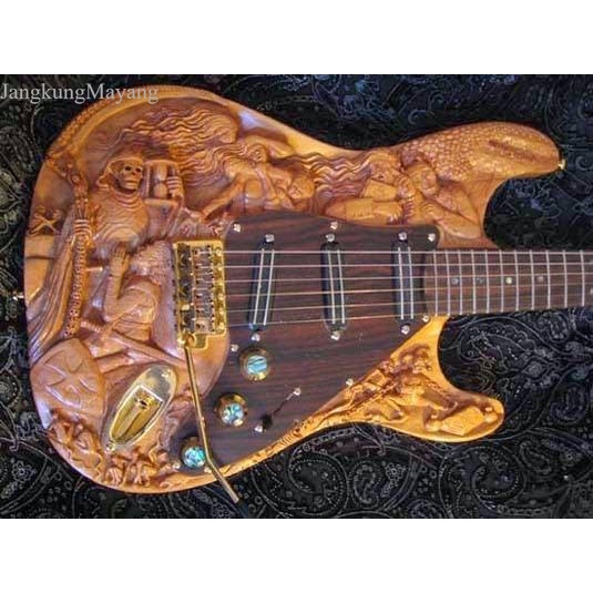 

body gitar ukir custom mahoni super bhn MENTAHAN TNP KLENGKAPAN fnx037 termurah
