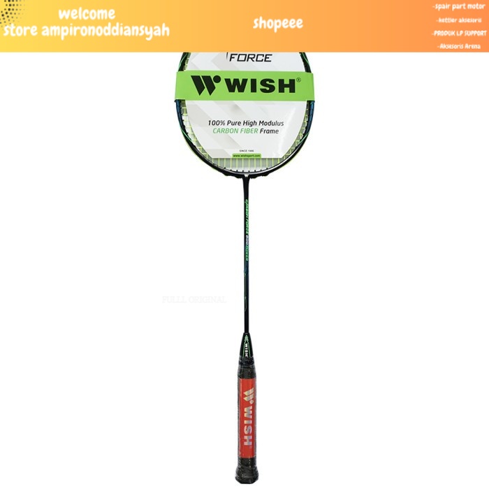 Wish Badminton Racket Carbon Force 800 Power Raket Bulu Tangkis REAL  ORIGINAL SEPERTI GAMBAR raket 
