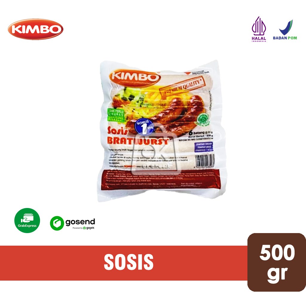 

Sosis Sapi Bratwurst KIMBO Original 500gr isi 6 (KHUSUS INSTANT)