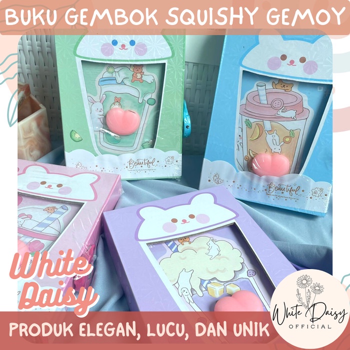 

Buku gembok squishy boba diary anak gemoy pastel unik book
