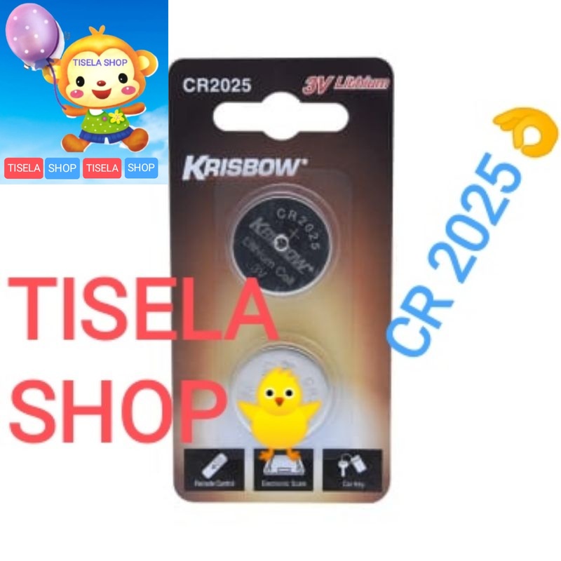 batre baterai cr 2025 set isi 2 original krisbow 10158122 jam tangan / remote mobil