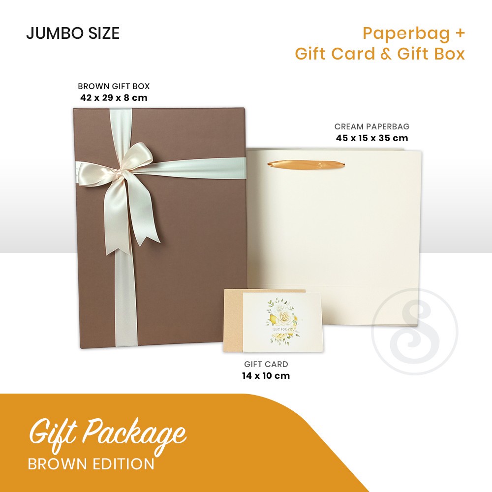 

Premium Gift Set Paper Bag + Kotak Kado + Kartu Ucapan (JUMBO,COKELAT)