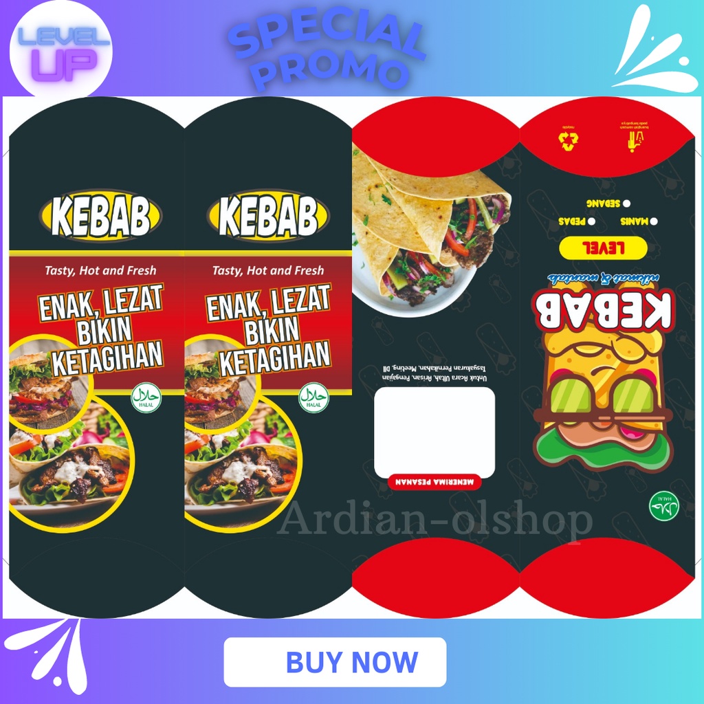 

Kertas Kemasan Bungkus KEBAB 1Pack isi 50 Lembar