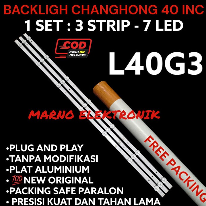 PART BACKLIGHT CHANGHONG L40G3 L 40G3 L-40G3 ORIGINAL ORI