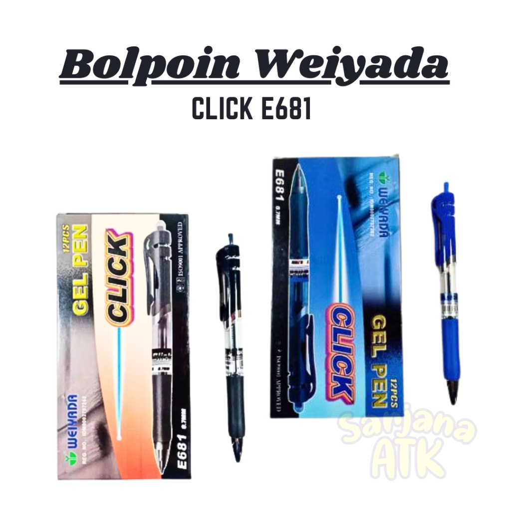 

Bulpen Ballpoint Pen Clik Weiyada E681