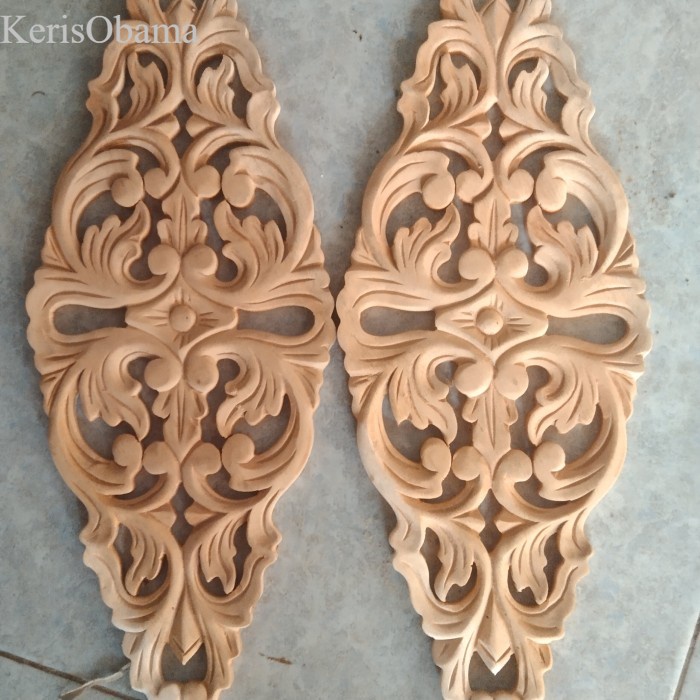 Model Ornamen Ukir Tempel Kayu Jepara Berkualitas Bahan Kayu Mahoni murah