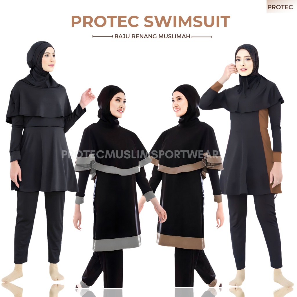 DF45RT Baju Renang Muslimah Dewasa Jumbo - Baju Renang Wanita Model Terkini dengan Baju Renang Muslimah Remaja, Baju Renang Muslimah Syari, dan Swimsuit Trendi untuk Baju Renang Dewasa Wanita Muslimah Hijab