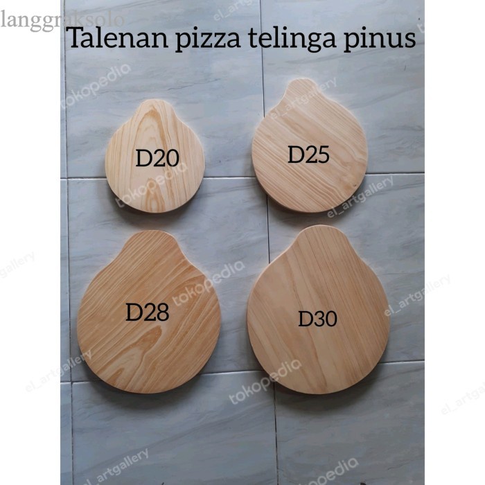 

Talenan Pizza /Talenan Kendi/Talenan Kayu Pinus /Talenan Telinga D20cm murah
