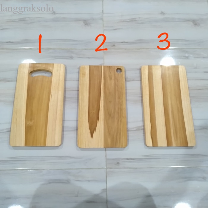 

Talenan Kayu Jati 34 x 18 cm / Wooden Cutting Board - Kotak Plong murah