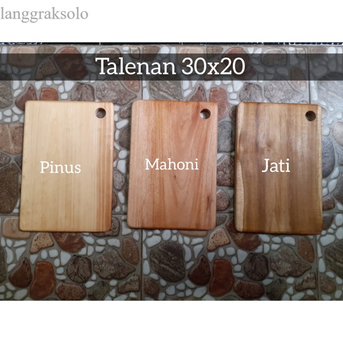 

Talenan Kayu Jati/ Talenan Kayu Mahoni 30x20 Kayu Utuh - Jati 30x20 Utuh murah