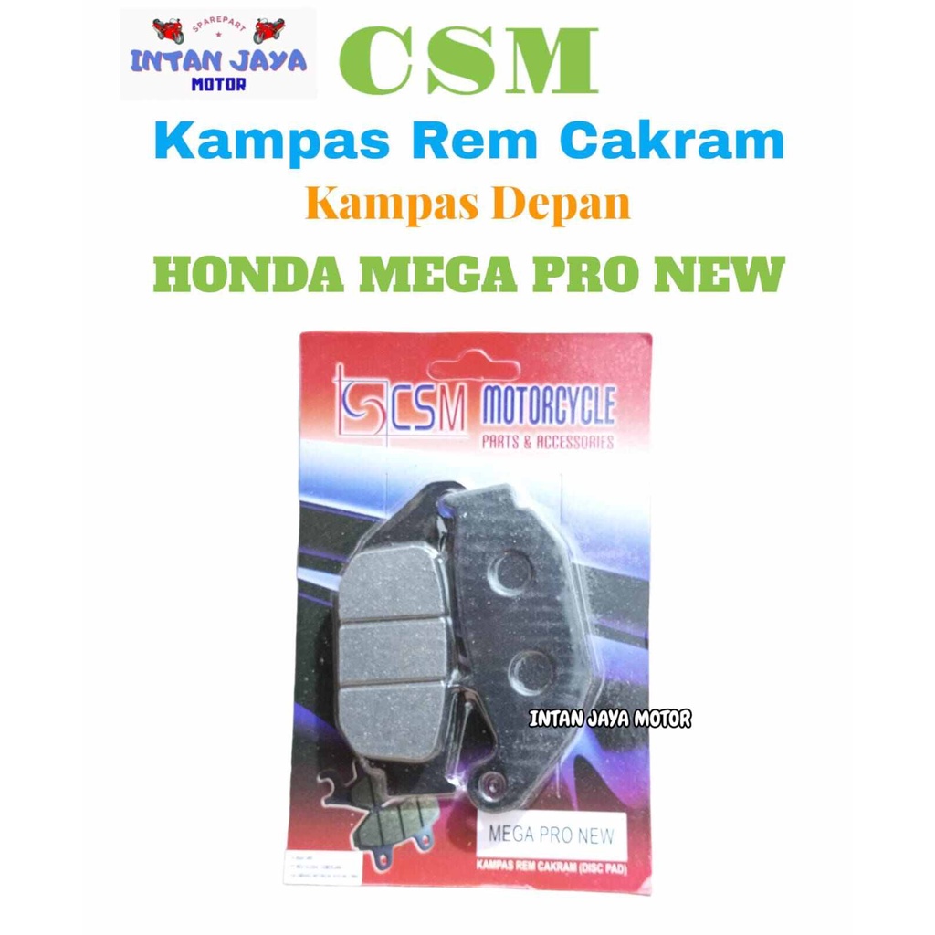 1 PCS CSM DISPAD DEPAN MOTOR HONDA MEGA PRO NEW KAMPAS REM CAKRAM MEGA PRO NEW KAMPAS DEPAN MOTOR ME