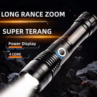 Senter LED 100W Super Terang Rechargeable / Senter Cas USB  / Senter LED