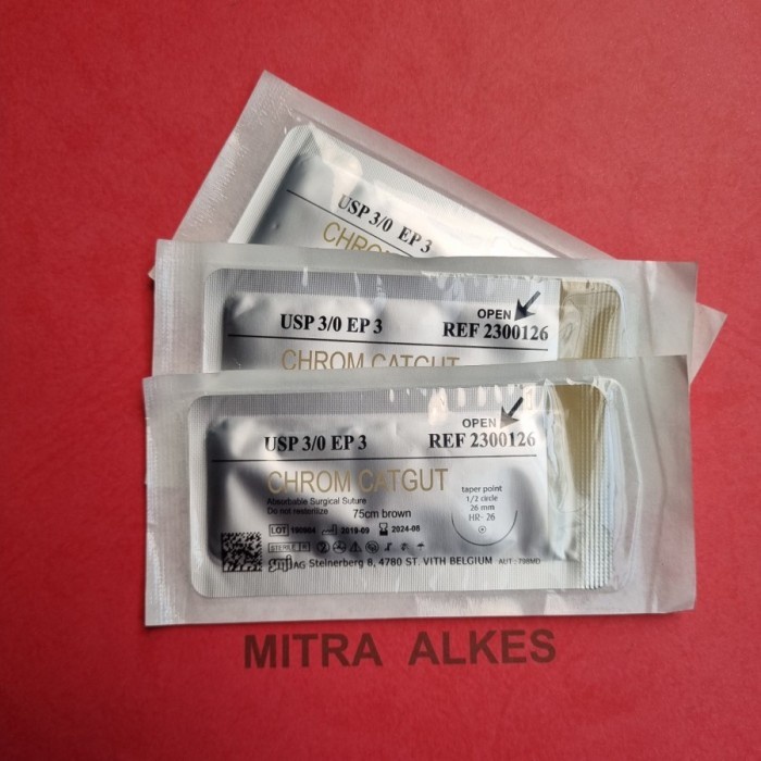 CHROM CATGUT 3/0 HR-26 SMI. Catgut Chromic 3-0 HR26 smi. REF 2300126