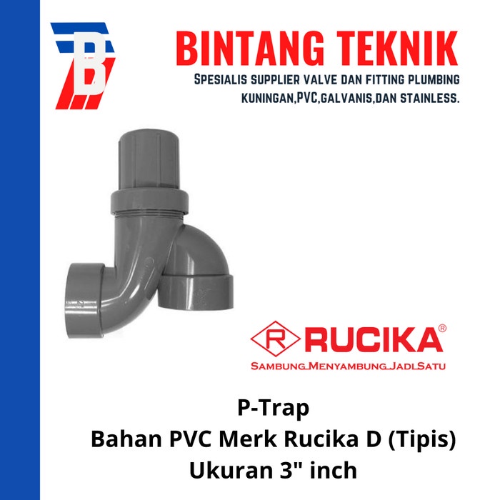 [New Arrival] P-Trap 3" inch PVC Rucika D