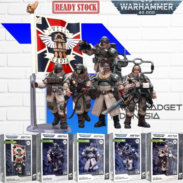 JOYTOY 1/18 Warhammer 40K Astra Militarum Cadian Command Squad Commander with Power Sword JT7905 / V