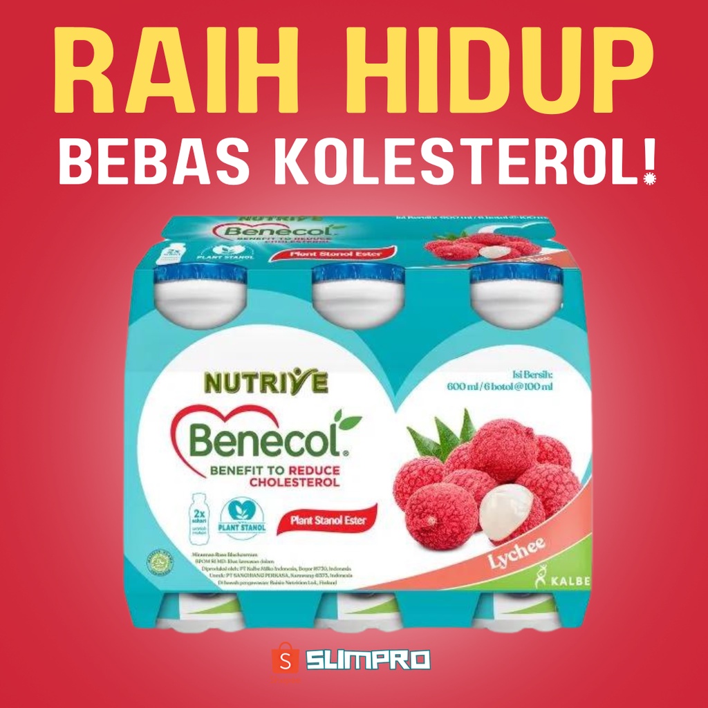 

Benecol Kolesterol 6 Botol x 100ml Strawberry Lychee Yogurt Original