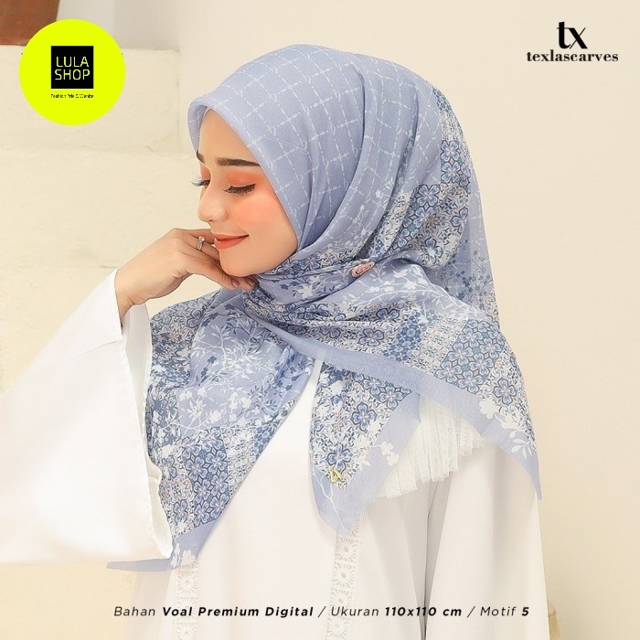 GROSIR HIJAB/KERUDUNG TEXLA SCARVES By Umama Scarves motif 5